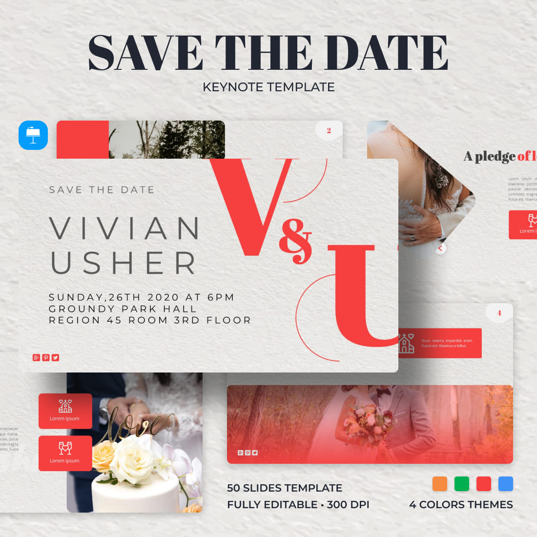 Save the Date Keynote Template.