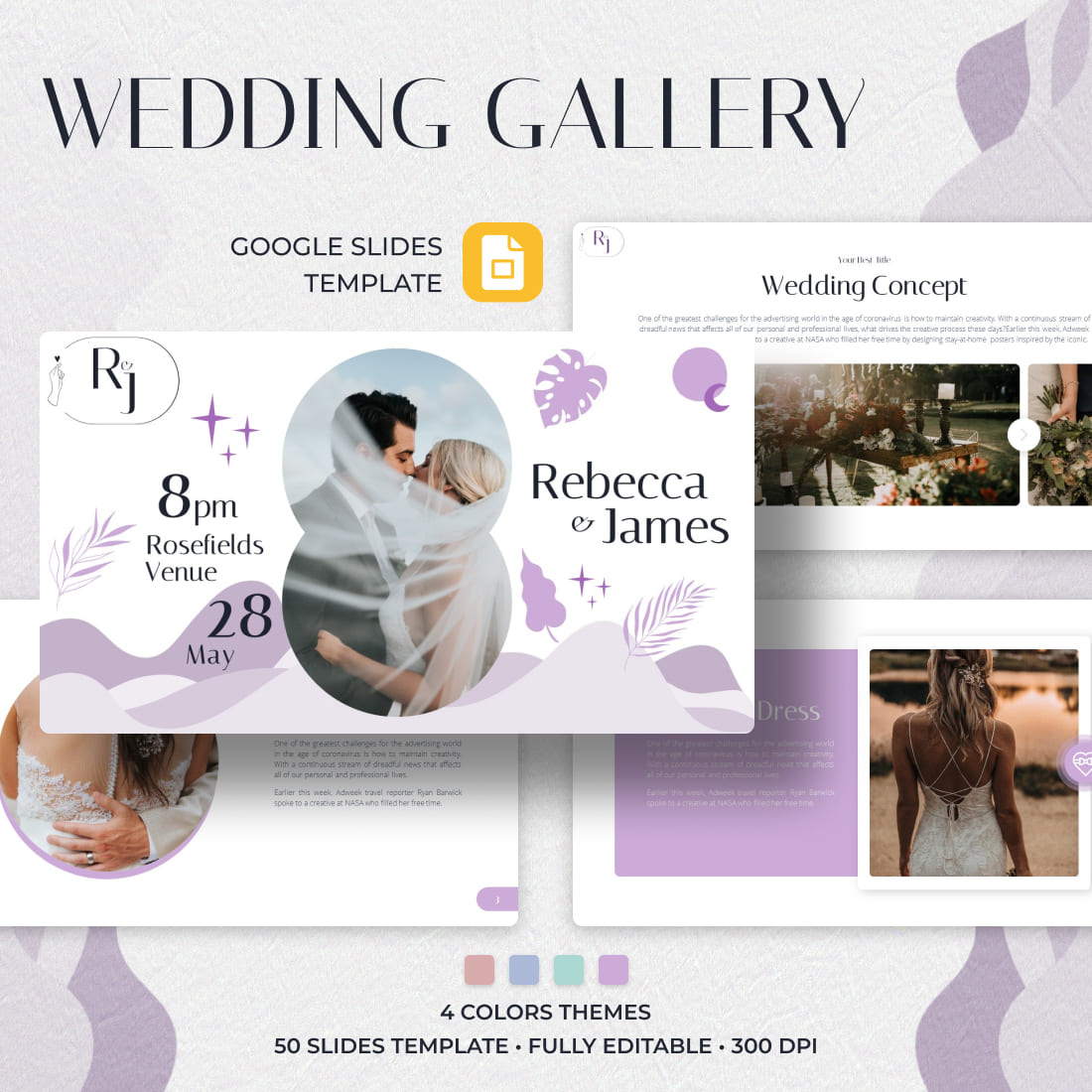 Wedding Gallery Google Slides Theme.