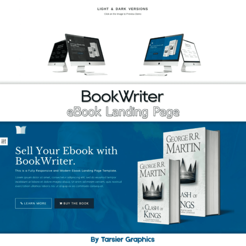 BookWriter - eBook Landing Page.