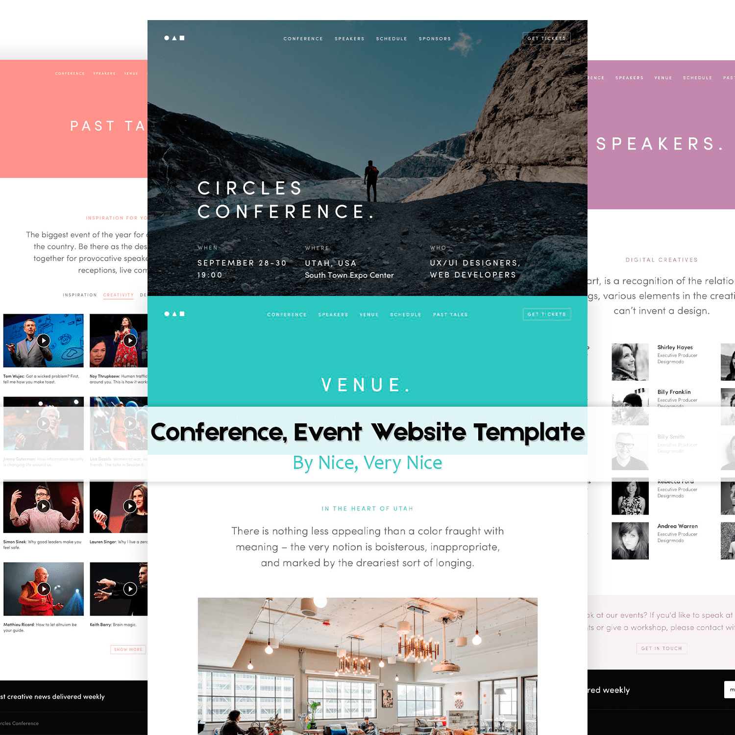 Conference, Event Website Template cover.