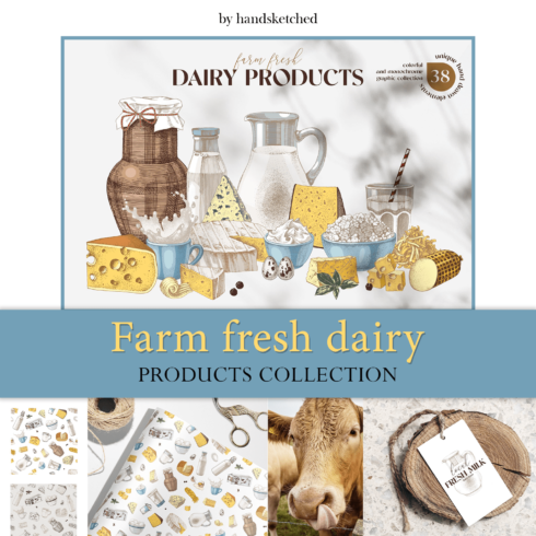 Farm fresh dairy products collection - main image preview.