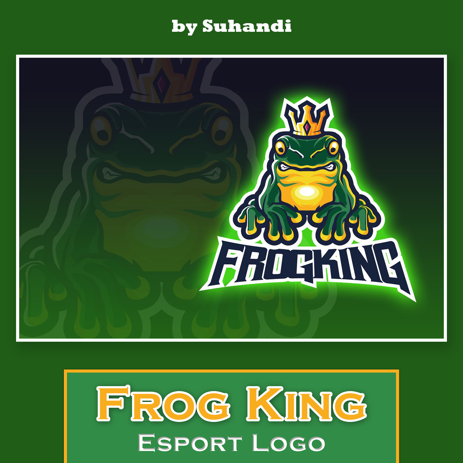 Frog King Esport Logo cover.