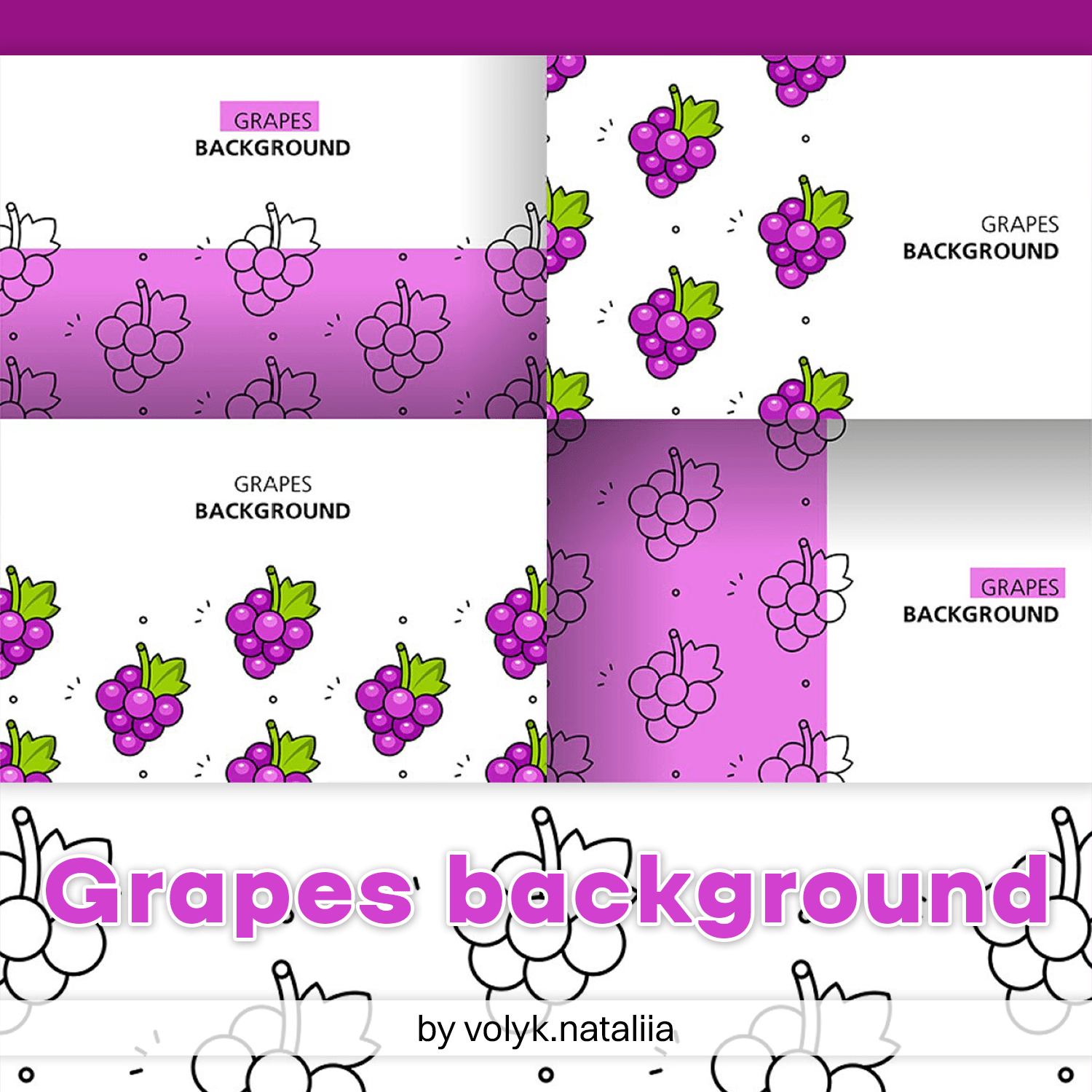 Grapes background - main image preview.