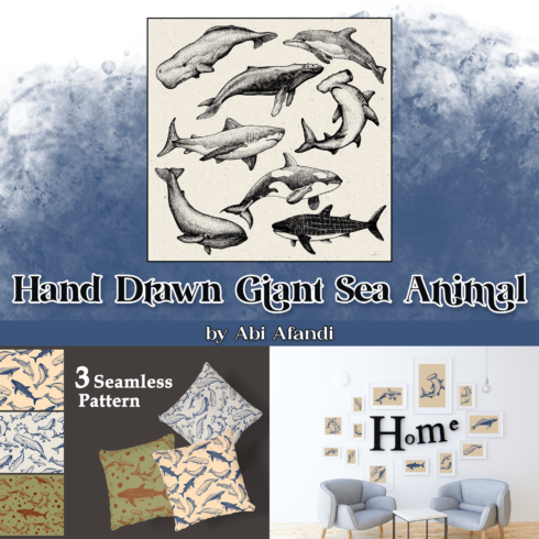 Hand Drawn Giant Sea Animal.