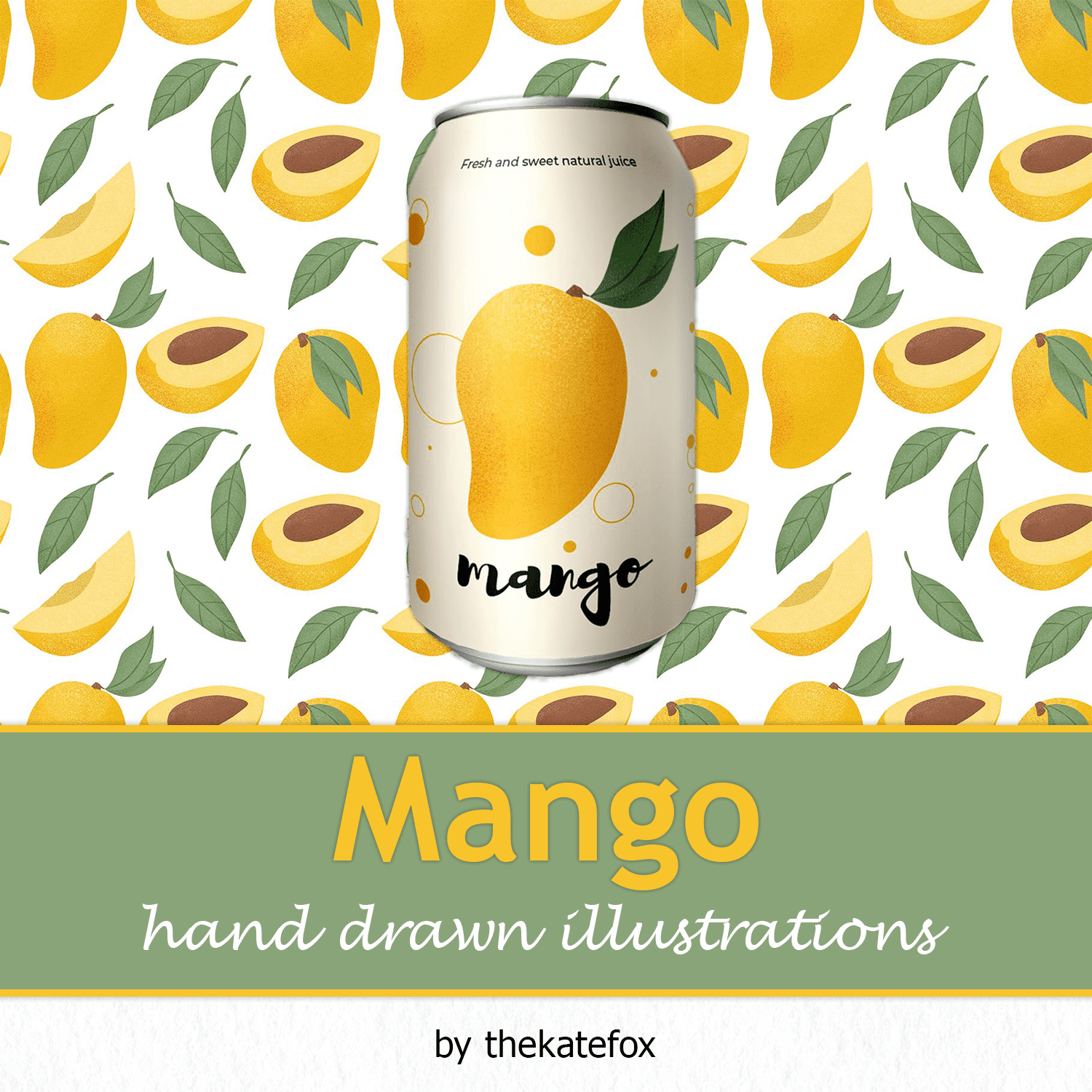 Mango hand drawn illustrations - main image preview.