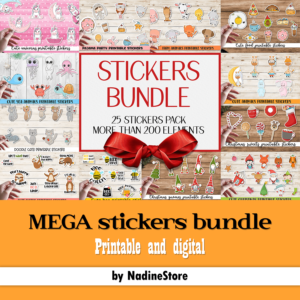 Mega Word Sticker MEGA Stickers Bundle Printable and Digital – MasterBundles