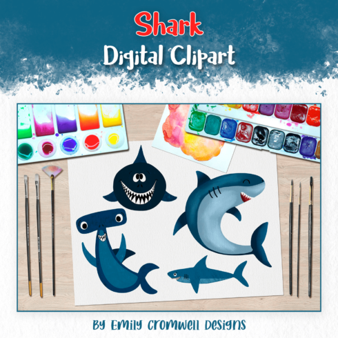 Shark Digital Clipart.