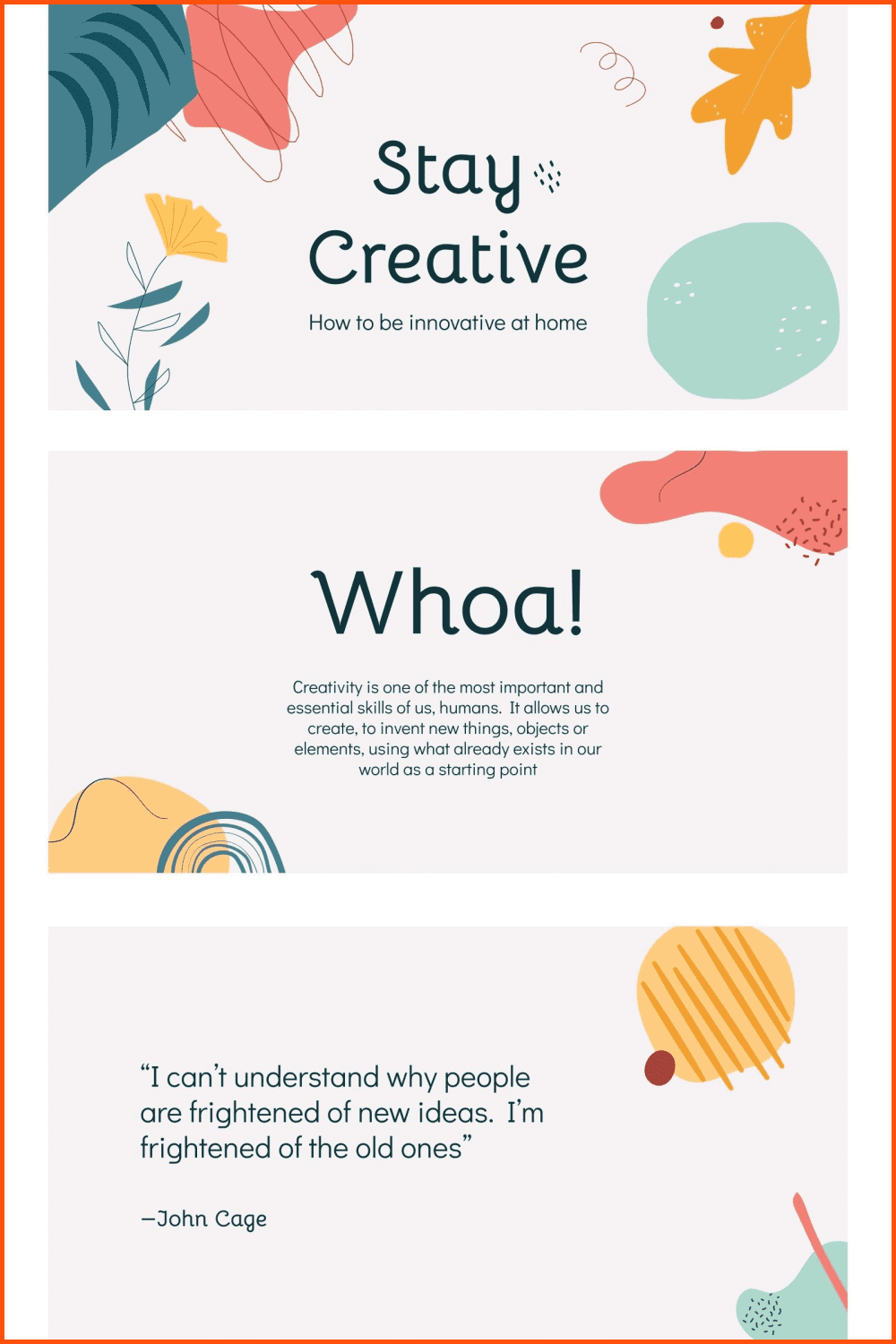 Stay Creative Presentation. Fun Google Slides Theme.