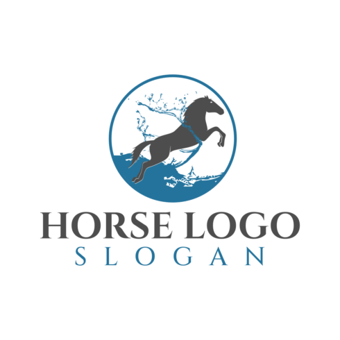 Elegant Horse Logo Design Template cover image.