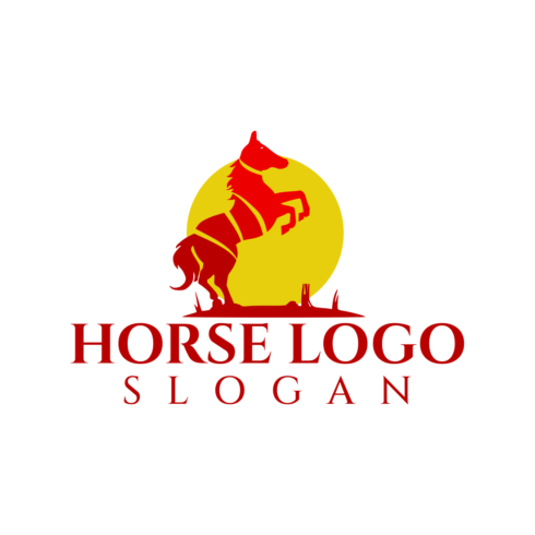 Horse Iconic Logo Design Template cover image.