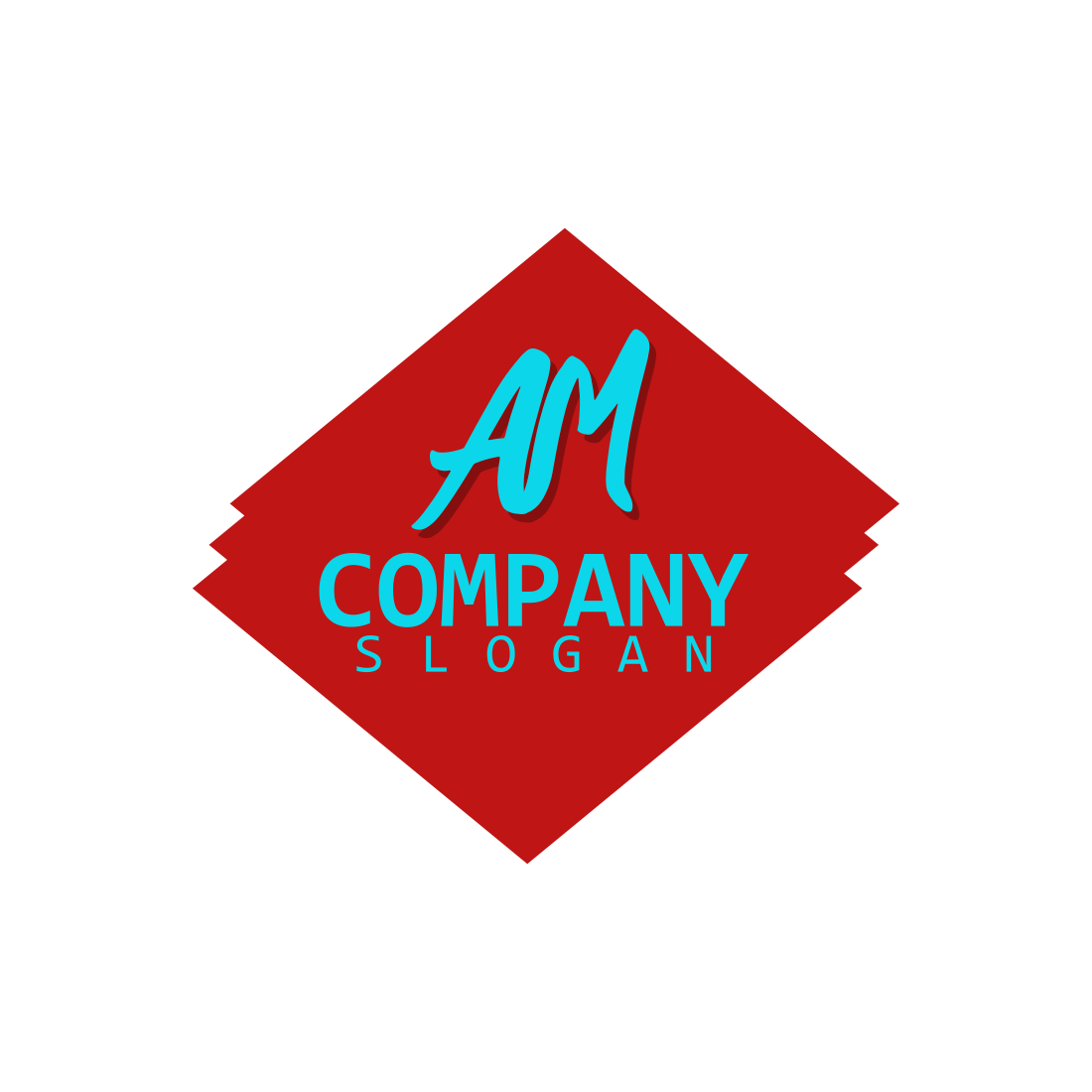 A.M Letter Initials Logo Design Template previews.