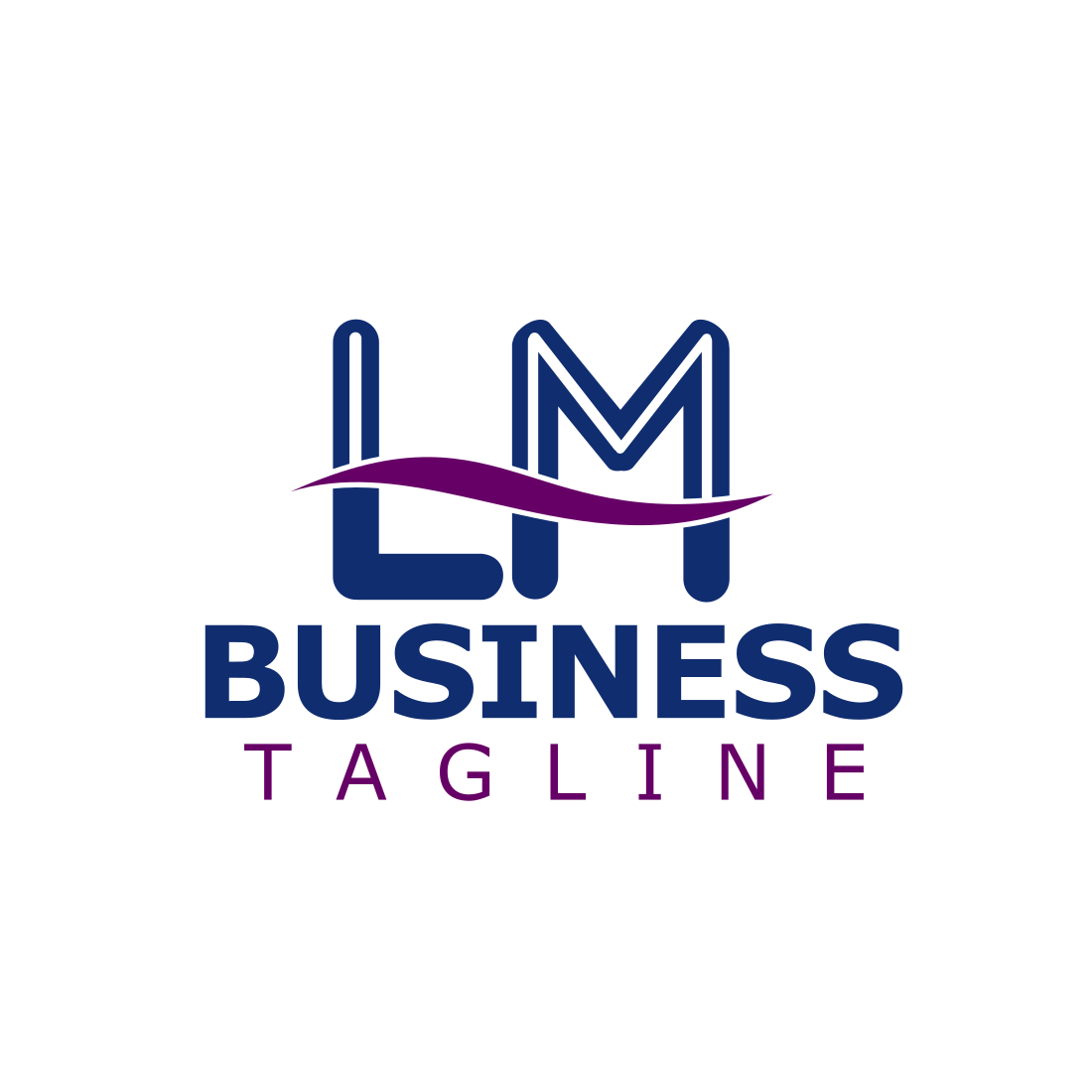 L.M Letter Initials Logo Design Template previews.