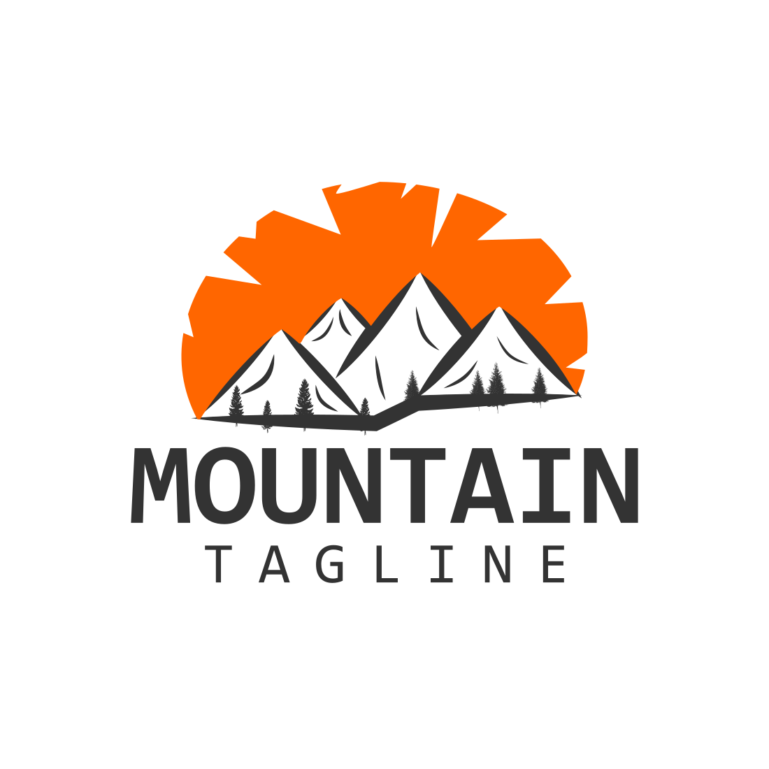 Mountains Symbol Custom Design Logo previews.