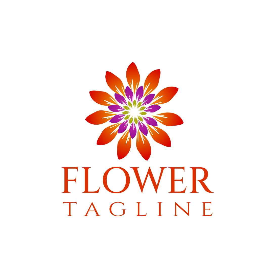 Elegant Flower Logo Design Template previews.