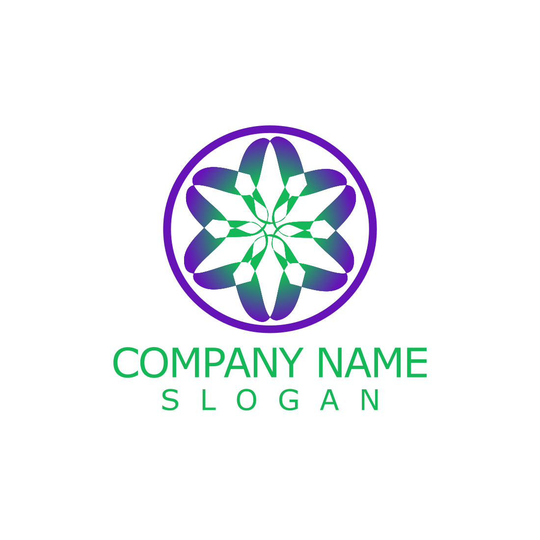 Flower Iconic Logo Design Template previews.