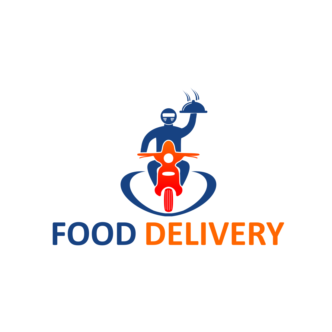 Food Delivery Custom Design Logo Template previews.
