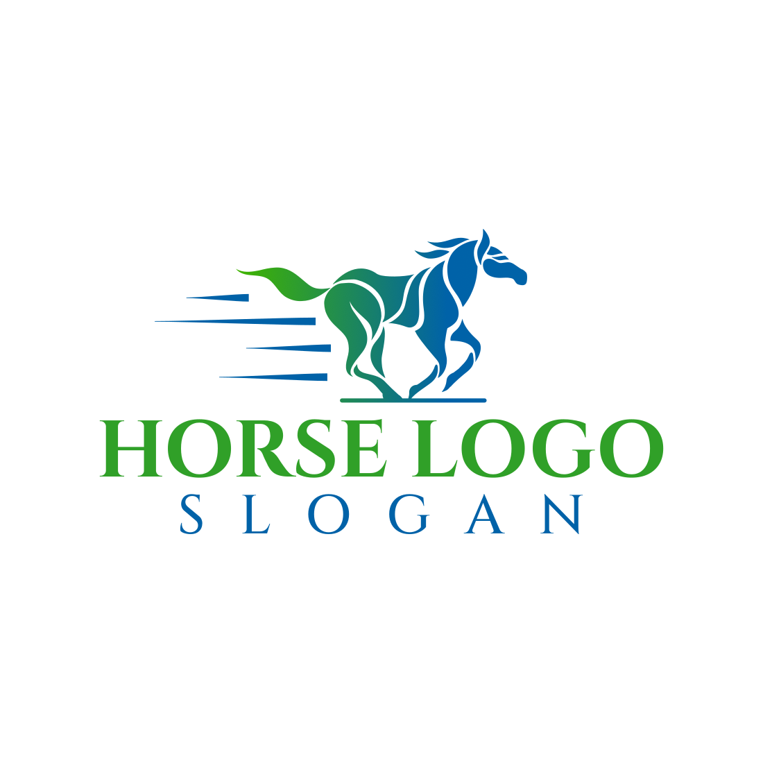 Horse Creative Logo Design Template previews.