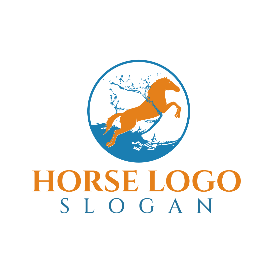 Elegant Horse Logo Design Template previews.