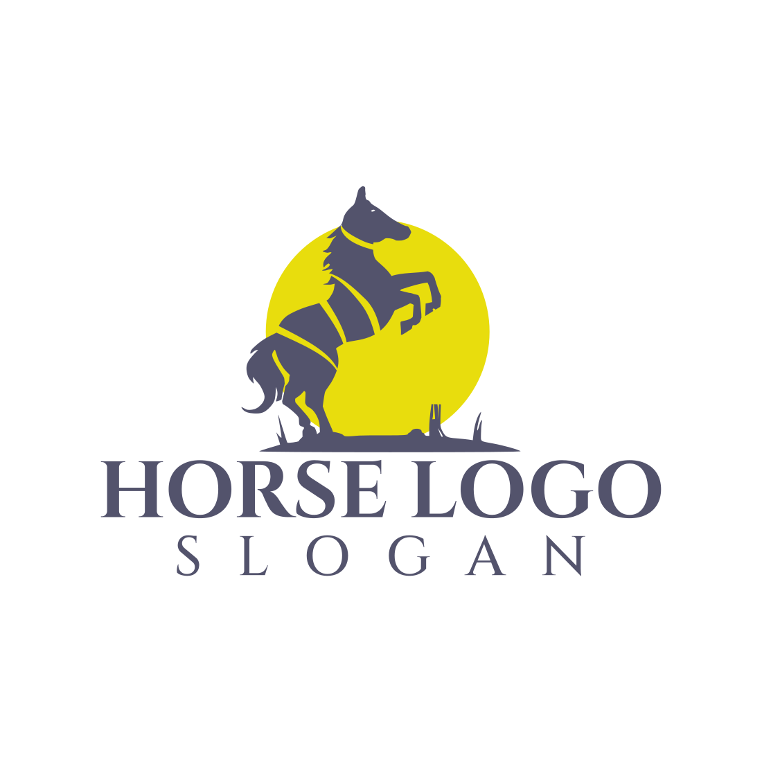Horse Iconic Logo Design Template previews.