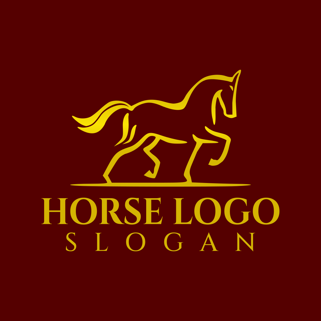 Horse Attractive Logo Design Template previews.