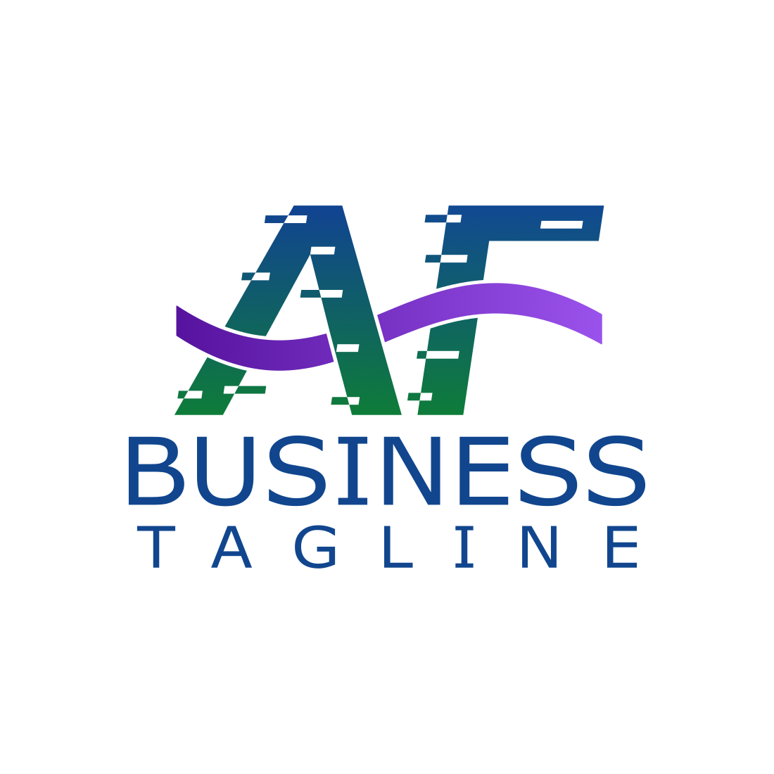 A.F Initials Logo Design Template previews.