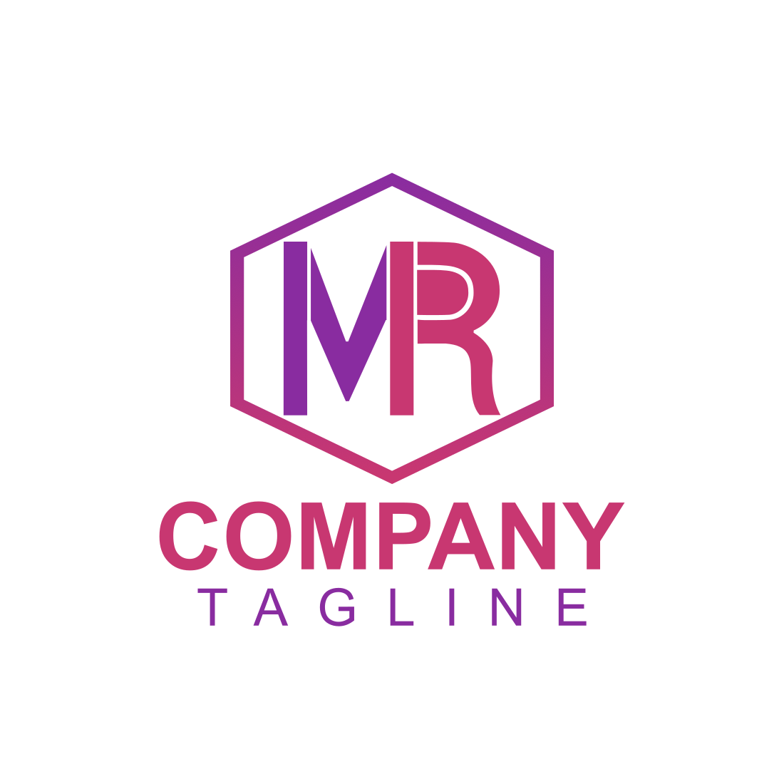 M.R Letter Initials Logo Design Template previews.