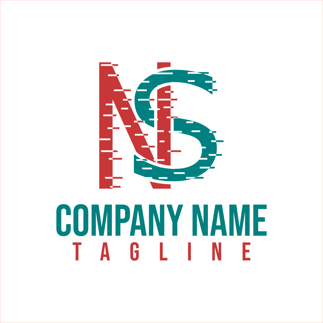 N.S Letter Initials Logo Design Template previews.
