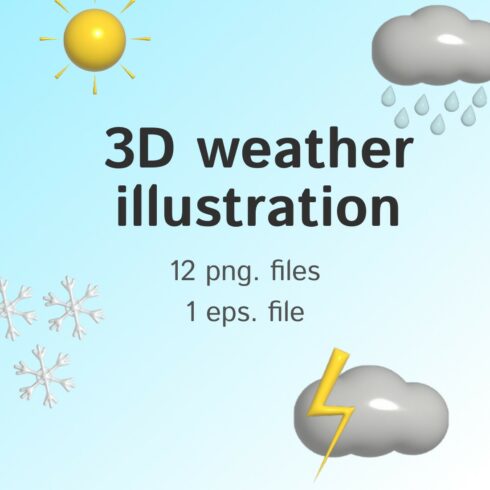 3D Wearher Illustration cover image.