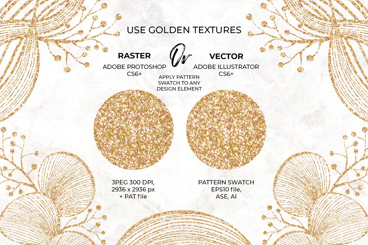 Golden textures for your design.