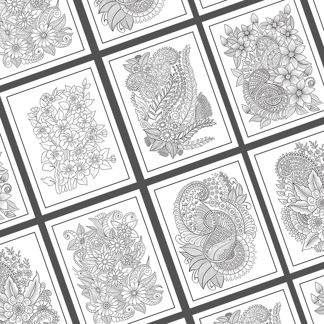 High Detailed Flower Coloring Interior cover image.