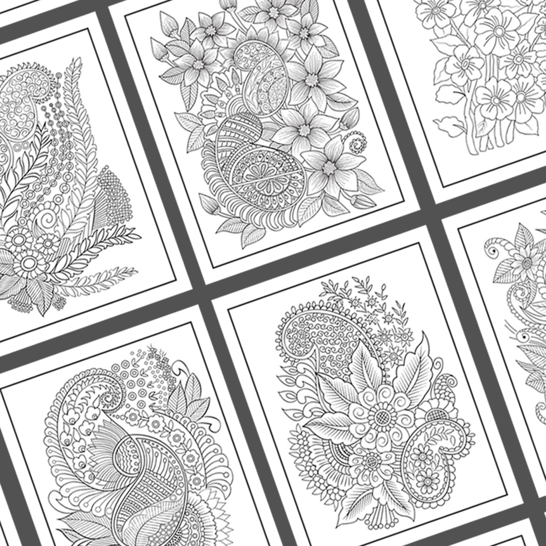 High Detailed Flower Coloring Interior