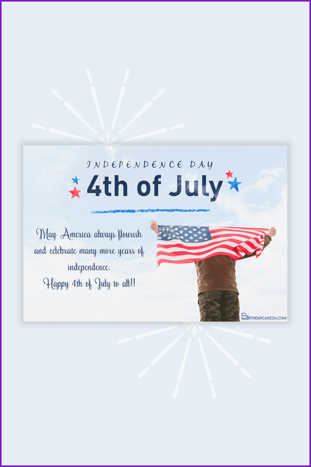 USA Independence Day Card.