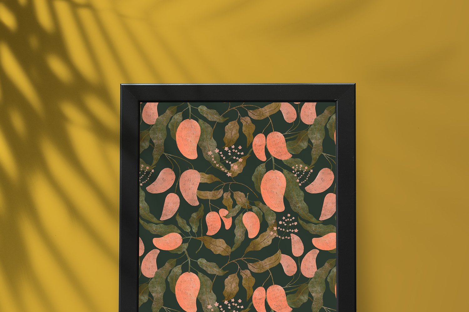 Frame with mango pattern.