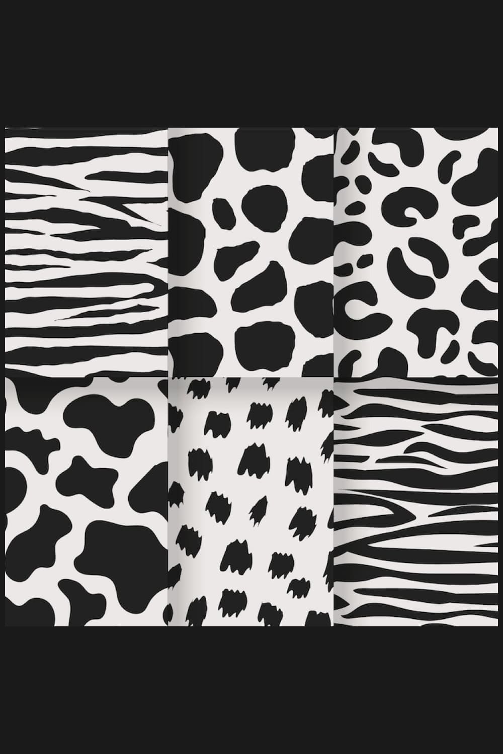 Coollage with Black and White Animal Prints.