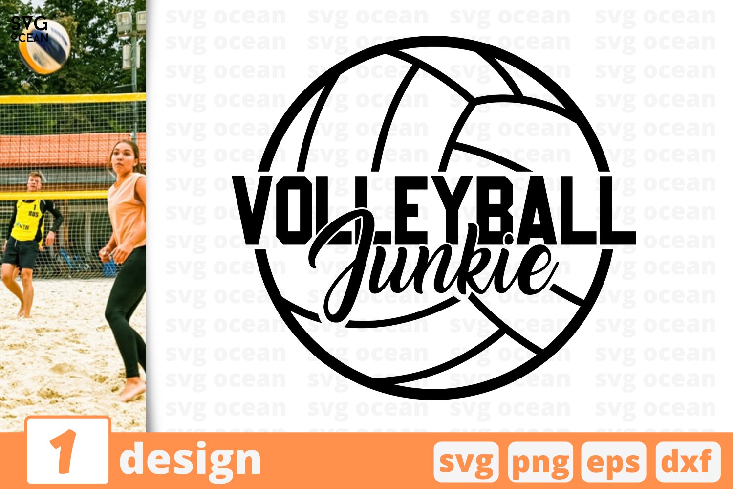 Volleyball junkie - Volleyball svg design.