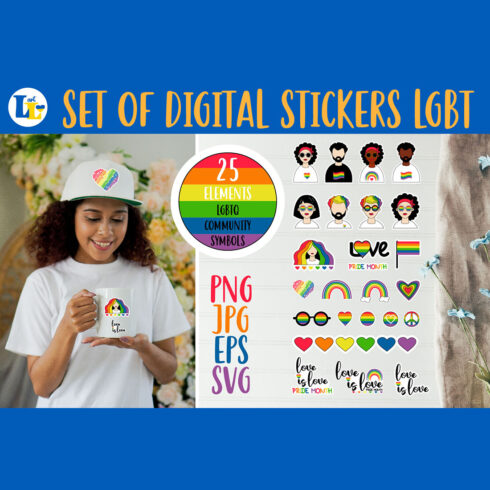 Digital Stickers LGBTQ Community Symbols Cover Image.