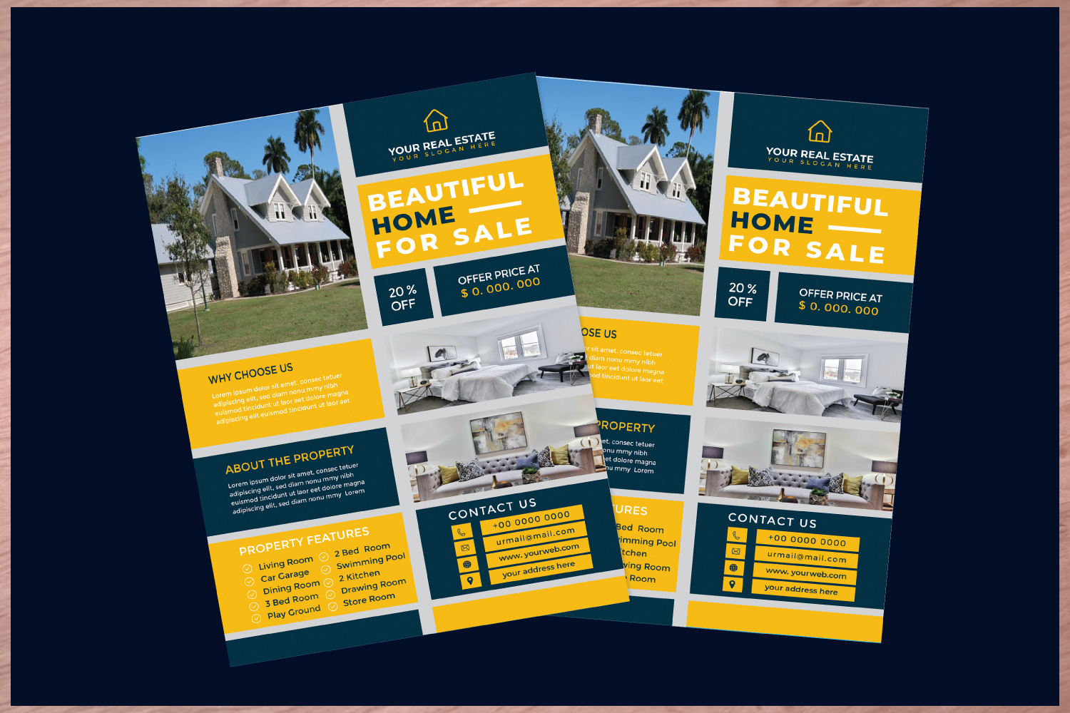 Real Estate Business Flyer Templates examples.