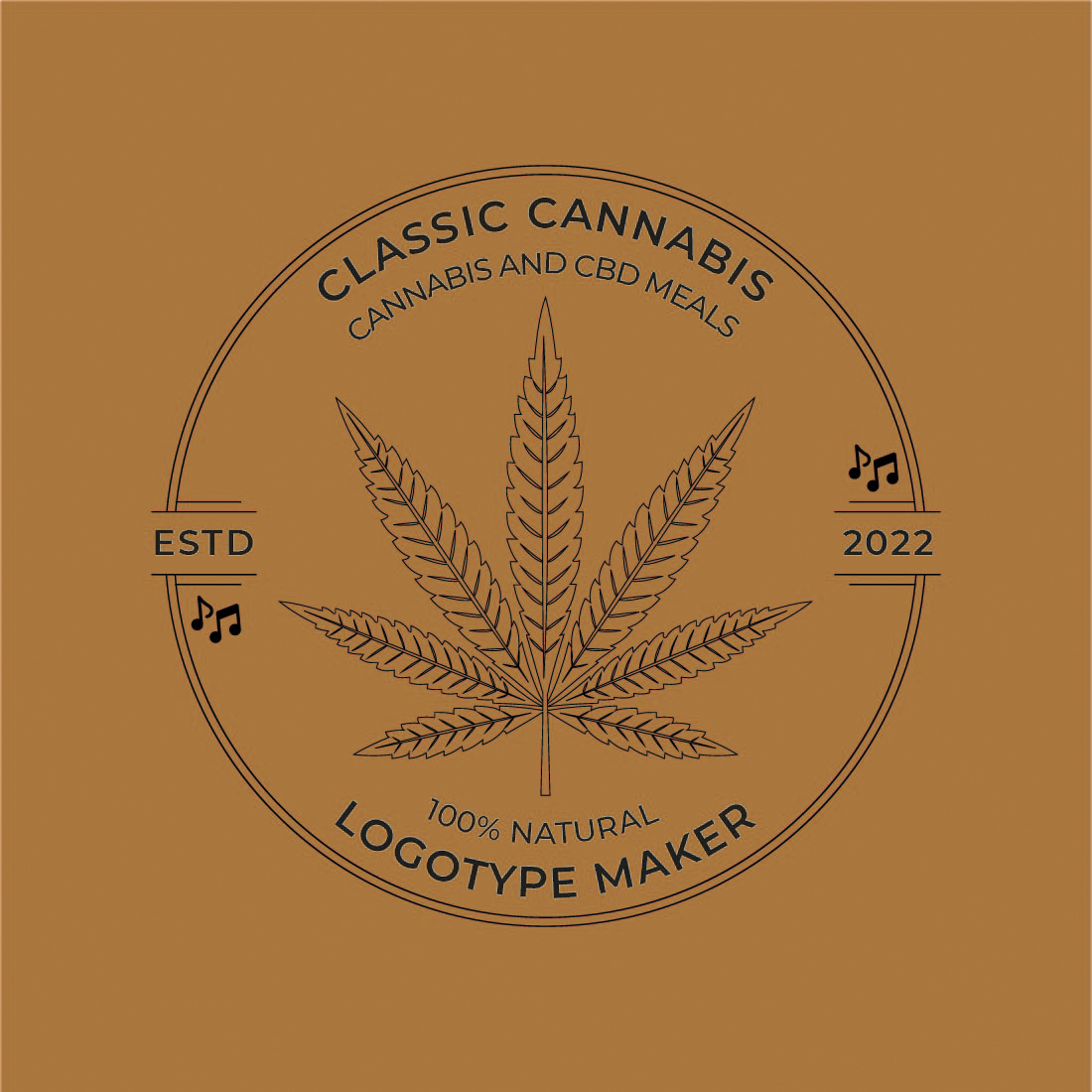 Cannabis Logo Template previews.