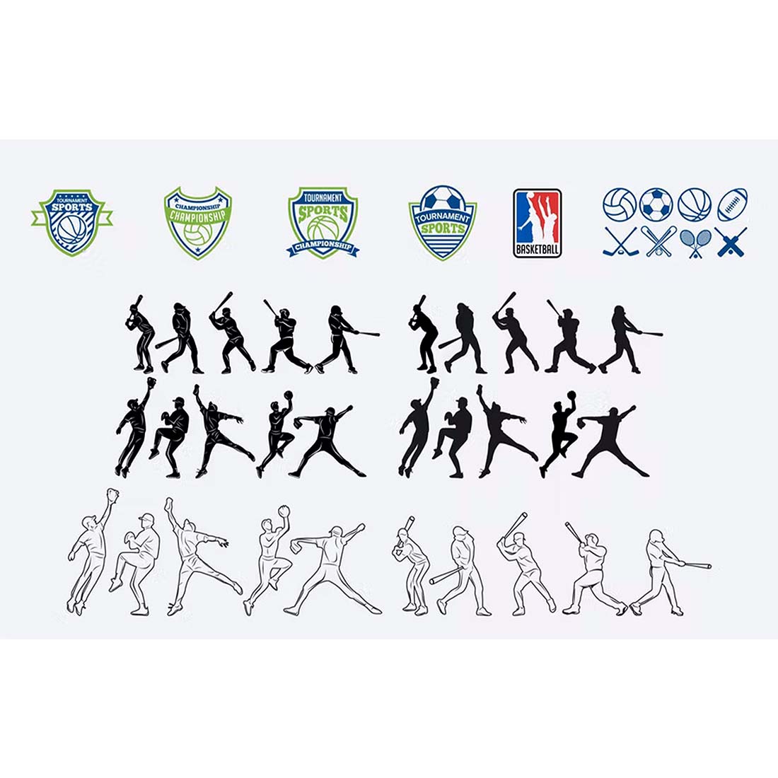 Sports Badges and Logo Bundle