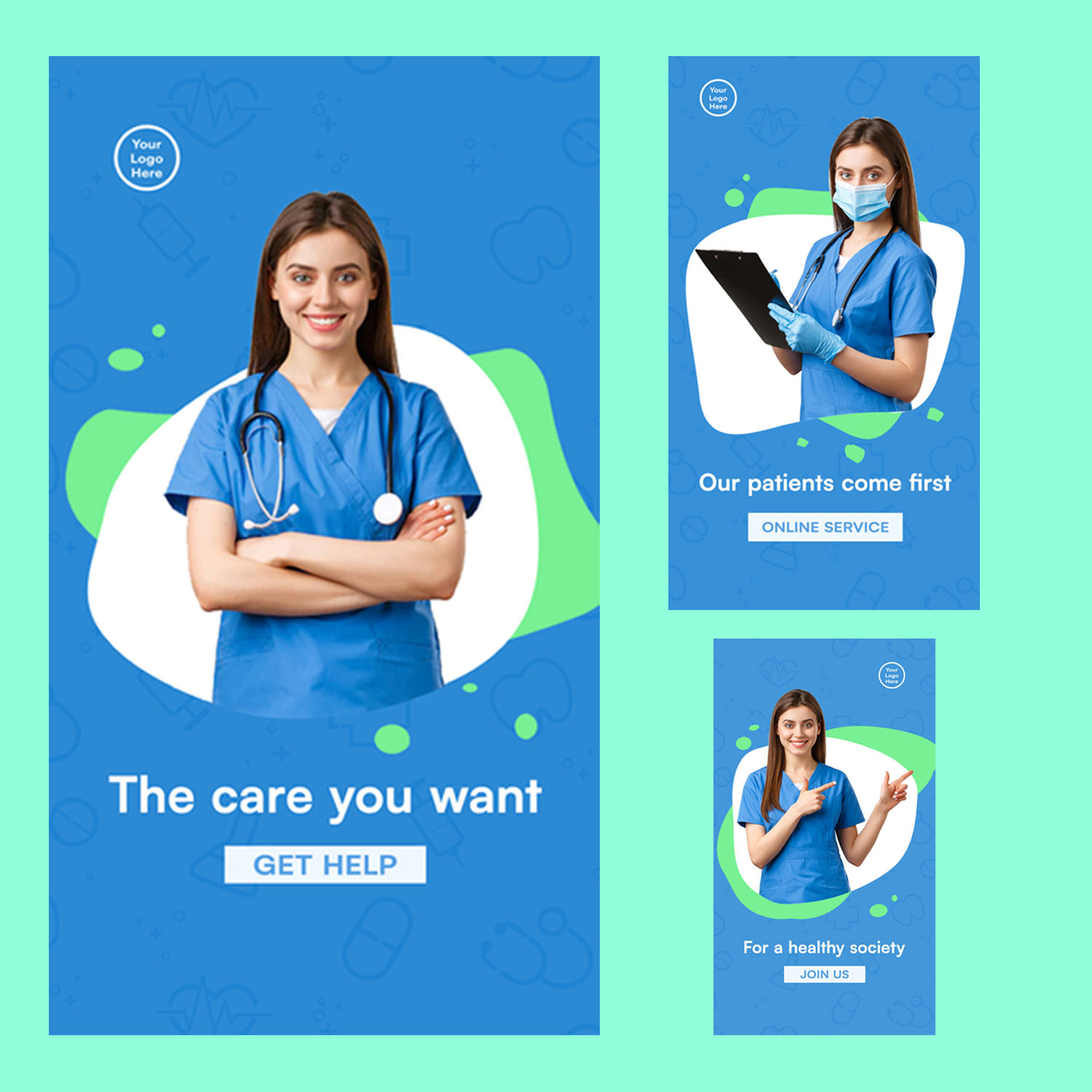 Doctor Instagram Story Templates previews.