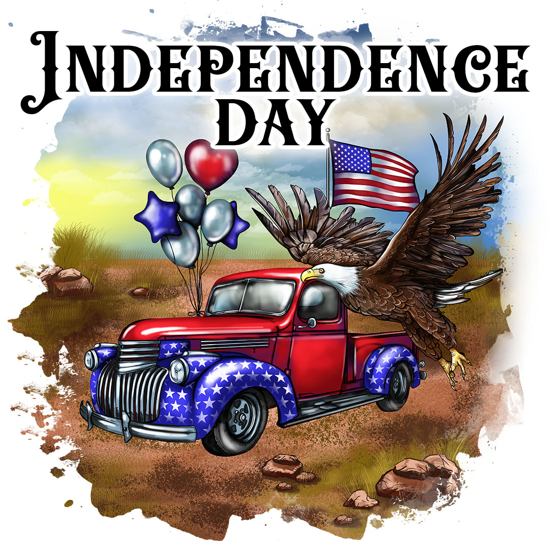 4th of July Independence Day Clipart previews.