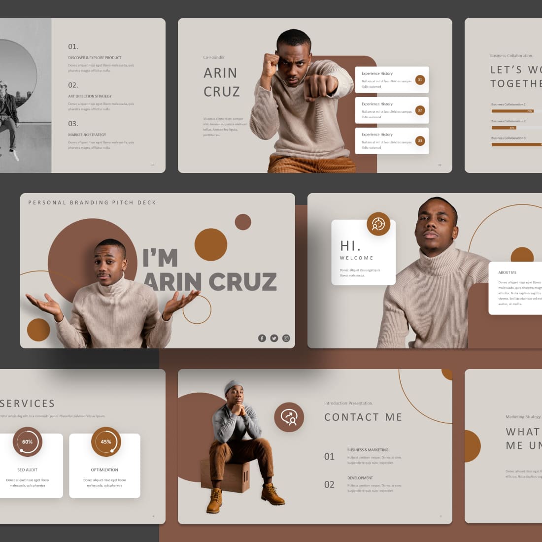Branding Pitch Deck Powerpoint Template cover.