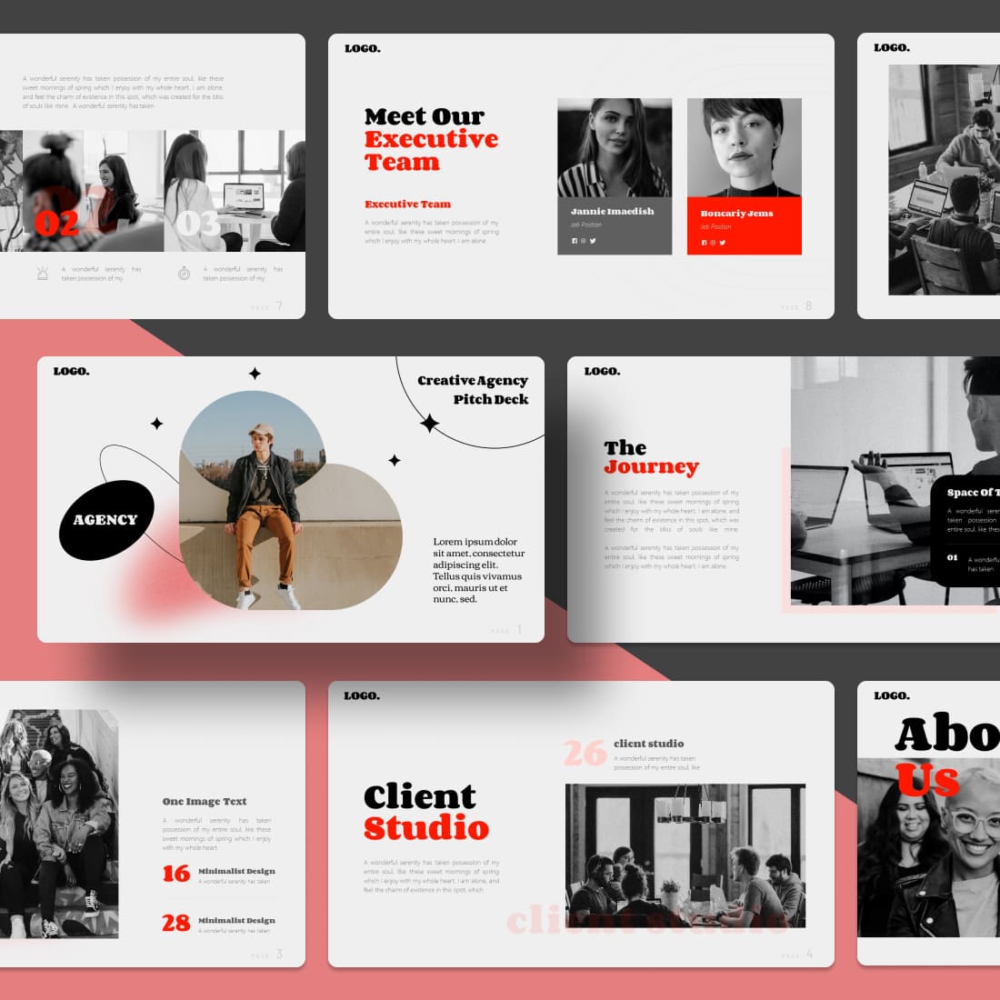 Agency Pitch Deck Google Slides Theme cover.