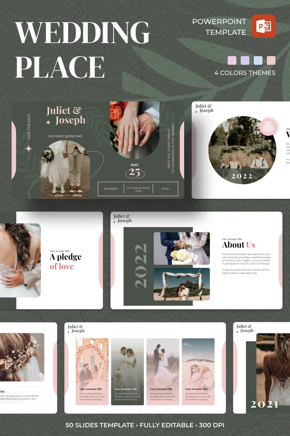 2 weddingplace powerpoint template 1000h1500