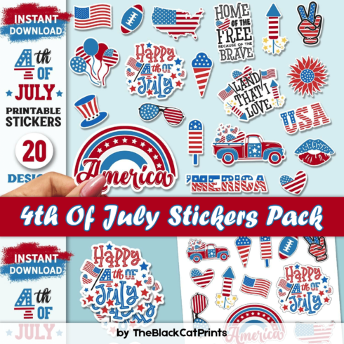 4th Of July Stickers Pack created by TheBlackCatPrints.