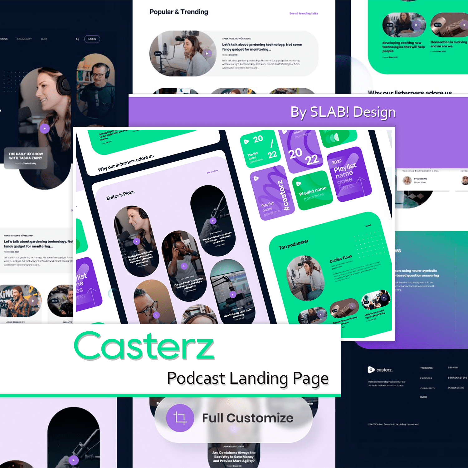 Casterz - Podcast Landing Page cover.