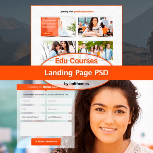 Edu Courses - Landing Page PSD.