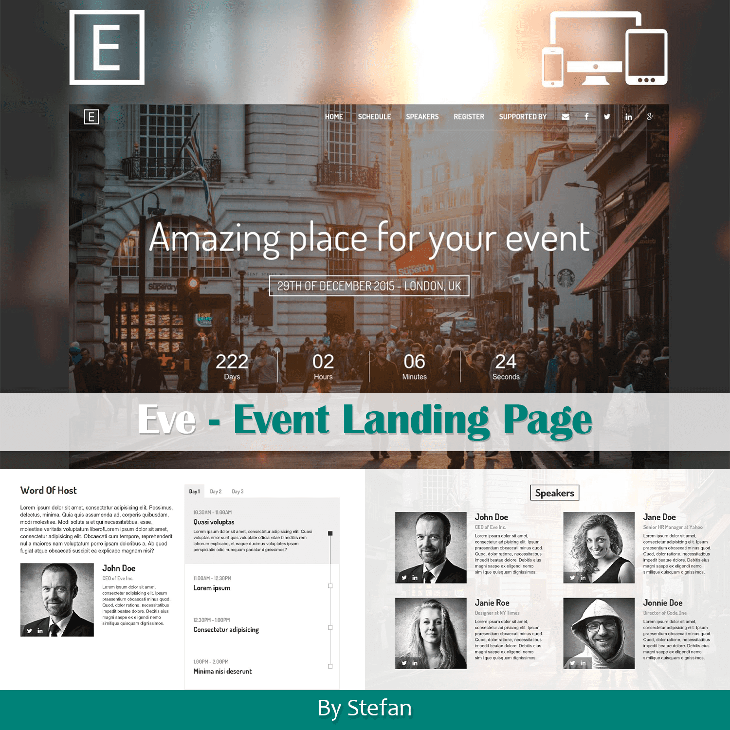 Eve - Event Landing Page cover.
