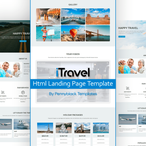 iTravel - Html Landing Page Template.