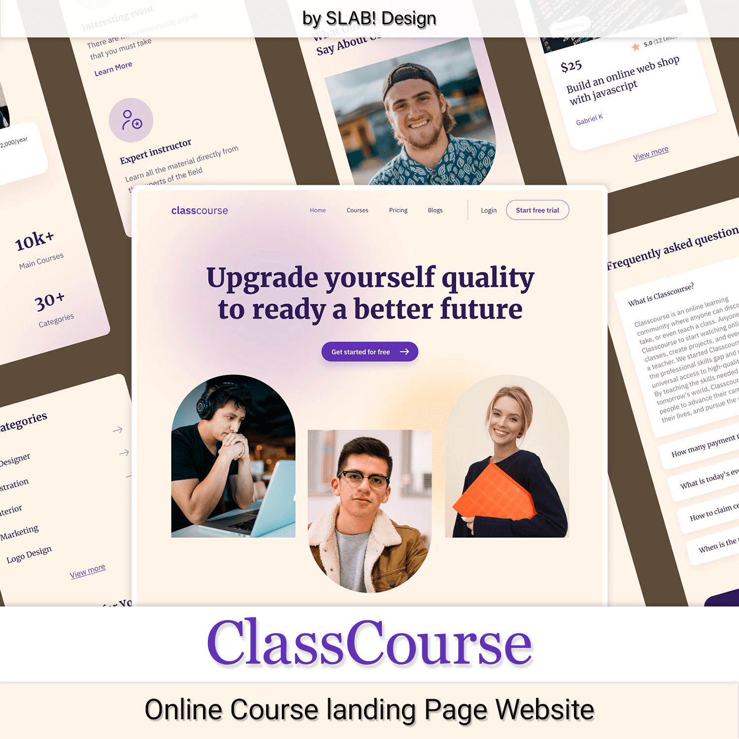 Online Course landing Page Website.